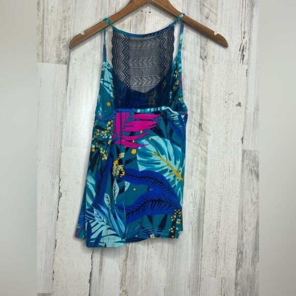 Soma Women's Cool Nights Racerback Sleep Cami Pajama Top Blue Pink Small - Picture 4 of 10